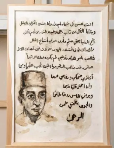 لوحة للشاعر ابراهيم ناجي